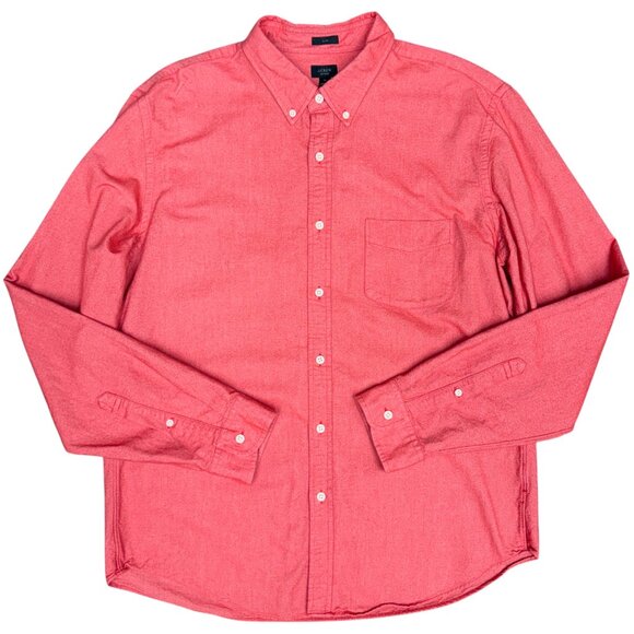 EUC Men's J. CREW Slim Oxford Button Down Red Chambray Shirt | Size XL - Picture 2 of 9
